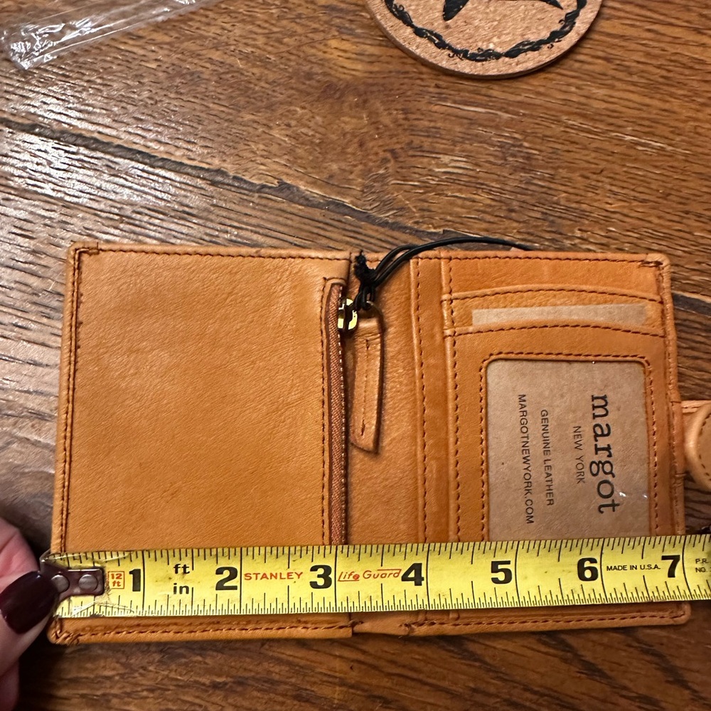 Margot Tan Leather Card Holder - Picture 11 of 14
